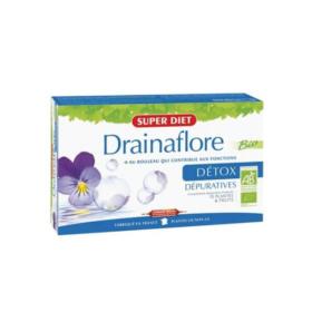 SUPER DIET Drainaflore bio detox 20 ampoules + 10 offertes