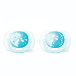 AVENT 2 sucettes orthodontiques silicone ultra-soft bleu 6-18 mois