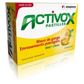 ARKOPHARMA Activox pastilles miel citron 24 pastilles