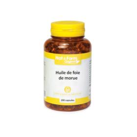 NAT & FORM Huile de foie de morue 200 capsules