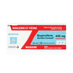 SANOFI Ibuprofène zentiva conseil 400mg boîte de 30 comprimés pelliculés