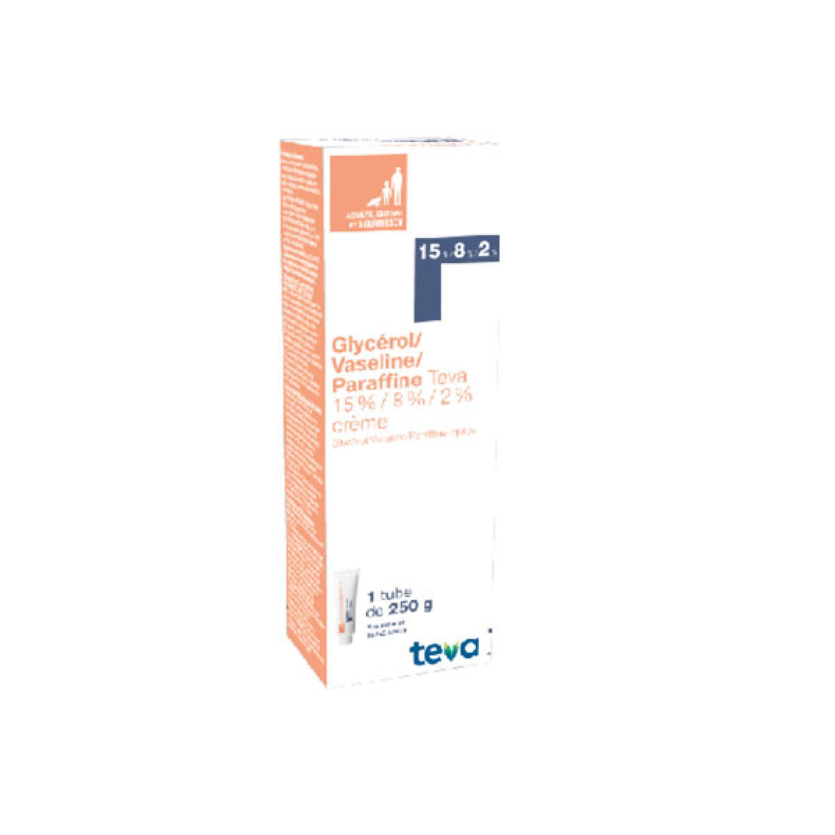 Teva Sante Glycerol Vaseline Paraffine 15 8 2 Creme 250g Medicaments Pharmarket