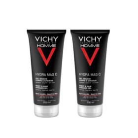 VICHY Homme gel douche hydratant mag C lot 2x200ml