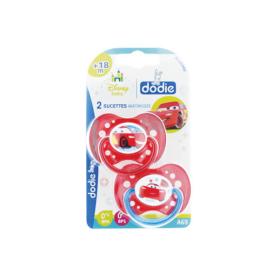 DODIE Disney baby cars 2 sucettes anatomiques silicone 18 mois et +