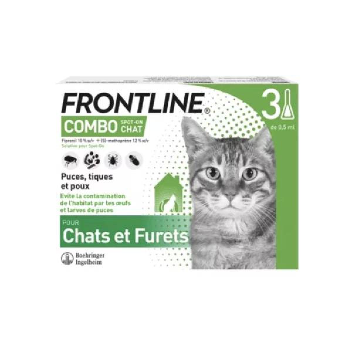 Frontline Combo Chats 3 Pipettes Parapharmacie Pharmarket