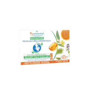 PURESSENTIEL Respiratoire 3 miels aromatiques 18 pastilles