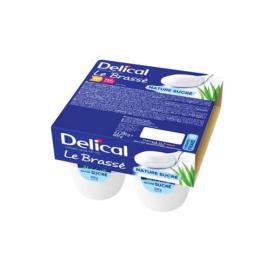 DELICAL Dessert lacté HP HC le brassé saveur nature sucré 4x200g