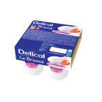 DELICAL Dessert lacté HP HC le brassé saveur fraise 4x200g