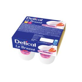 DELICAL Dessert lacté HP HC le brassé saveur fraise 4x200g