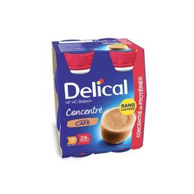 DELICAL Boisson HP HC concentré sans lactose café 4x200ml