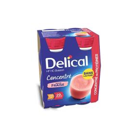 DELICAL Boisson HP HC concentré sans lactose fraise 4x200ml