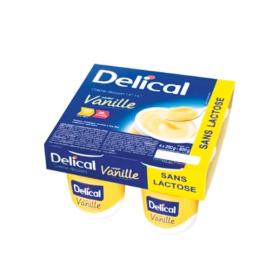 DELICAL Crème dessert sans lactose HP HC vanille 4x200g