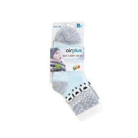 AIRPLUS Aloe cabin chaussettes hydratantes kids couleur gris moutons bleu 1 paire