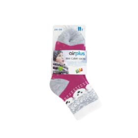 AIRPLUS Aloe cabin chaussettes hydratantes kids couleur fuchsia ours blancs 1 paire