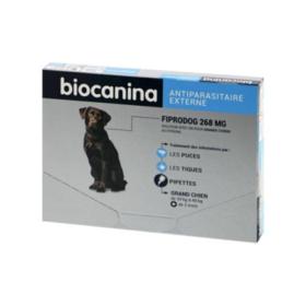 BIOCANINA Fiprodog 268mg solution spot-on grands chiens 3 pipettes
