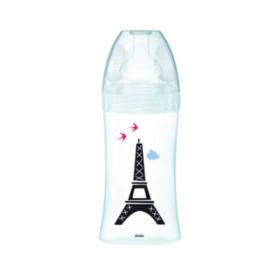 DODIE Sensation biberon anti-colique verre tétine plate débit 2 Paris 270ml