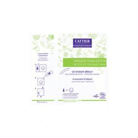 CATTIER Masque tissu detox bio 15ml