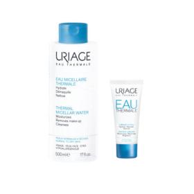 URIAGE Eau micellaire thermale peaux normales à sèches 500ml + crème d'eau 15ml offerte