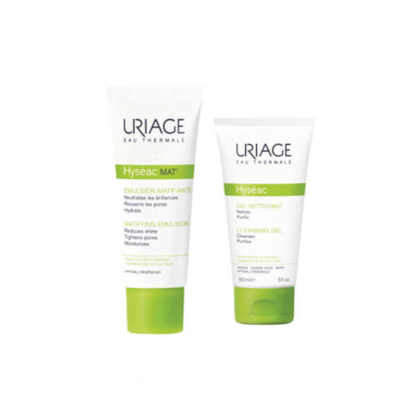 URIAGE Hyséac mat émulsion matifiante 40ml + gel nettoyant 50ml offert