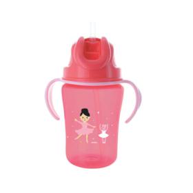 DODIE Tasse paille couleur rose 18 mois et + 350ml