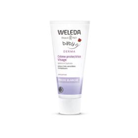 WELEDA Bébé derma crème protectrice visage mauve blanche bio 50ml