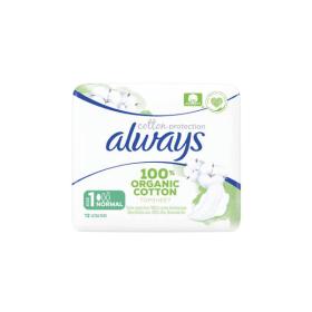 ALWAYS Cotton protection 100% organic cotton 12 serviettes hygiéniques normal