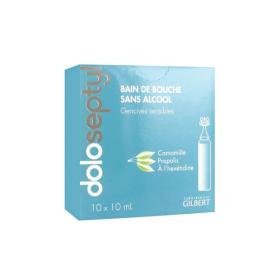 GILBERT Doloseptyl bain de bouche sans alcool 10 unidoses