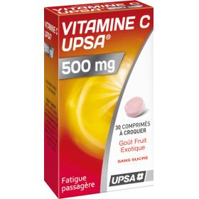 UPSA Vitamine c 500mg fruit exotique 30 comprimés à croquer