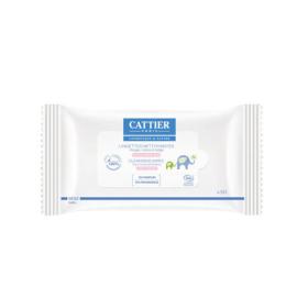 CATTIER 50 lingettes nettoyantes bio