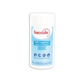 BACCIDE 100 lingettes mains et surfaces