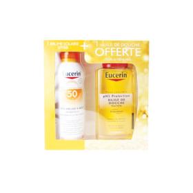 EUCERIN Sun Protection sensitive protect brume transparente spray SPF 50 200ml + PH5 huile de douche 100ml offerte
