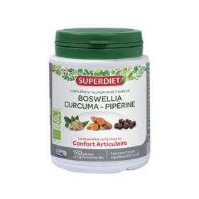 SUPER DIET Boswellia curcuma pipérine bio 120 gélules