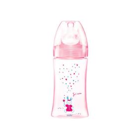 DODIE initiation+ biberon anti-colique rose 270ml débit moyen