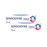 SENSODYNE Dentifrice sensibilité et gencives menthe fraiche lot 2x75ml