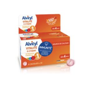 ALVITYL Vitalité 30 comprimés à croquer fraise