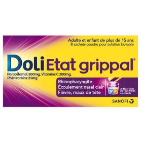 DOLIPRANE Doli etat grippal 8 sachets buvables