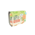 BLEDINA Les récoltes bio carottes petits pois poulet fermier dès 6 mois 2x200g