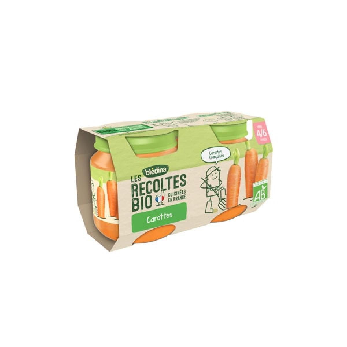 Bledina Les Recoltes Bio Carottes 4 6 Mois 2x130g Parapharmacie Pharmarket