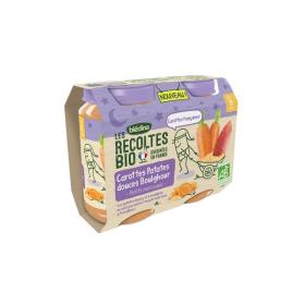 BLEDINA Les récoltes bio carottes patates douces boulghour dès 8 mois 2x200g