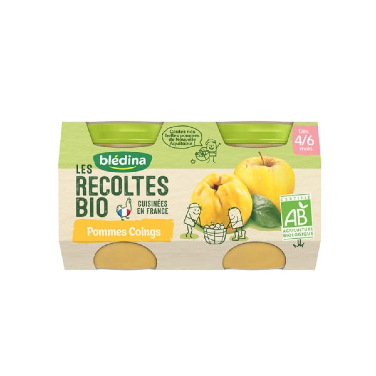 Bledina Les Recoltes Bio Pommes Coings Des 4 6 Mois 2x130g Parapharmacie Pharmarket