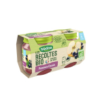 BLEDINA Les récoltes bio pommes cassis dès 6 mois 2x130g