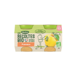 BLEDINA Les récoltes bio pommes dès 4/6 mois 2x130g