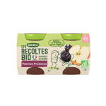 BLEDINA Les récoltes bio pommes pruneaux dès 4/6 mois 2x130g