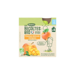 BLEDINA Les récoltes bio pommes abricots mangues dès 6 mois 4x90g