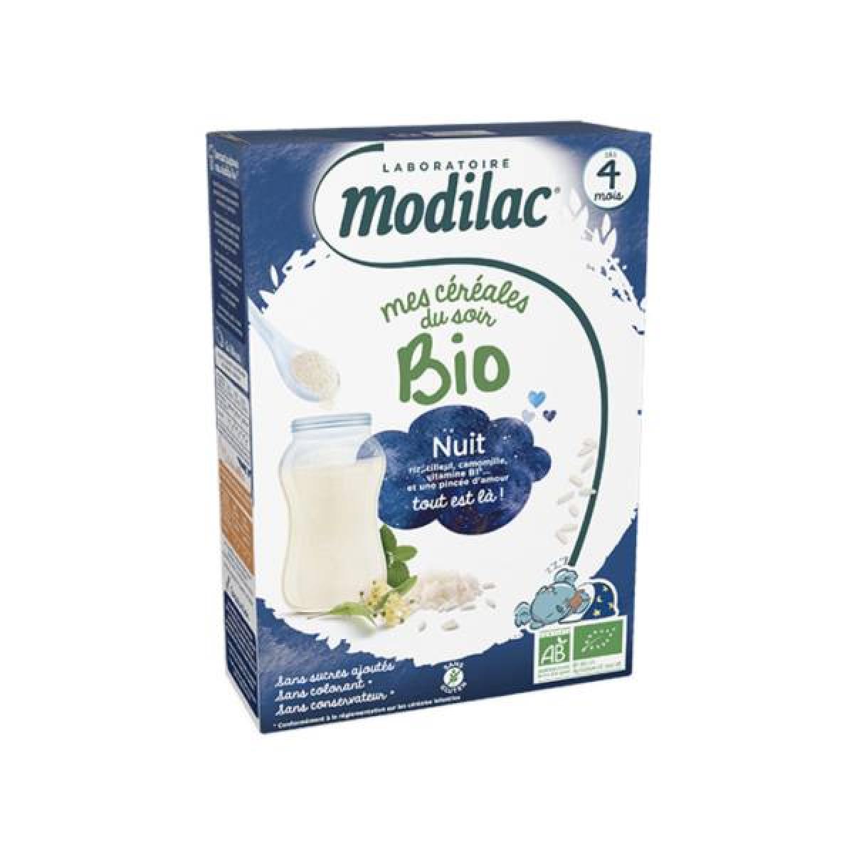 MODILAC Mes céréales du soir nuit calme bio dès 4 mois 250g Parapharmacie Pharmarket
