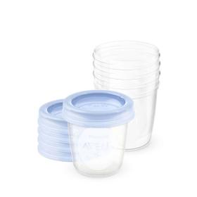 AVENT 5 pots de conservation réutilisables pour lait maternel 180ml 0 mois et +