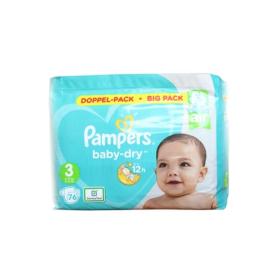 PAMPERS Baby-dry 76 couches-culottes taille 3 (6-10 kg)