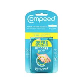 COMPEED Kit cors 10 pansements moyen format + 6 pansements hydratant