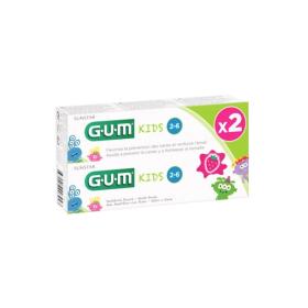 G.U.M Kids dentifrice fluoré 2-6 ans lot 2x50ml