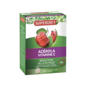 SUPER DIET Acérola vitamine C 30 comprimés sécables